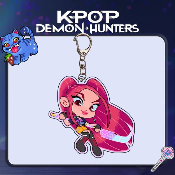 Demon Hunters Nyckelring Söt Anime Väska Hänge
