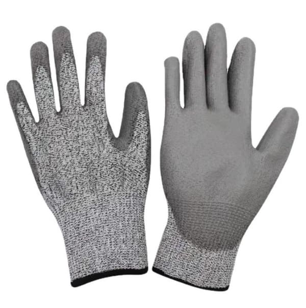 Cut Resistant Gloves Level 5, PU Coated Work Gloves, Protective Gloves, Size S Grey S Grey