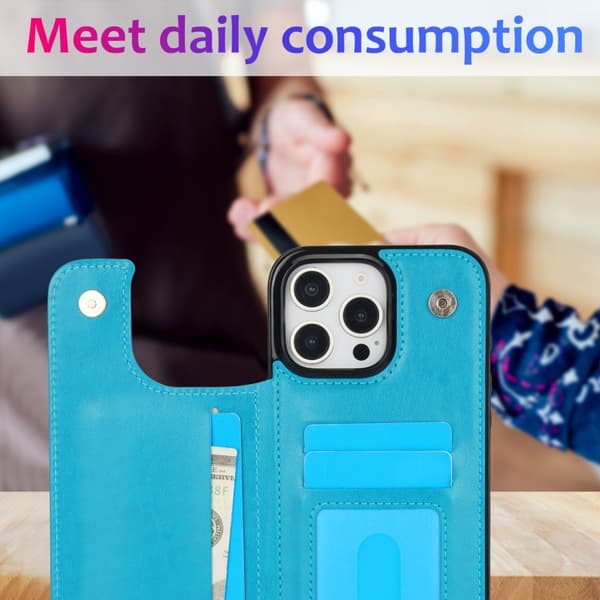 iPhone 16 Pro Max Case - Double Buckle Mandala Leather Cover