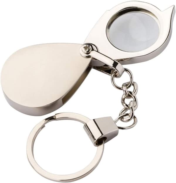 15X Keychain Magnifier Handheld Pocket Magnifier Small Folding H