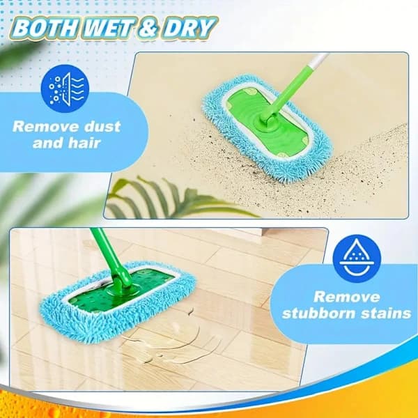 4-pack Swiffer moppbytesdukar - återanvändbara moppdukar för torr- och våtrengöring