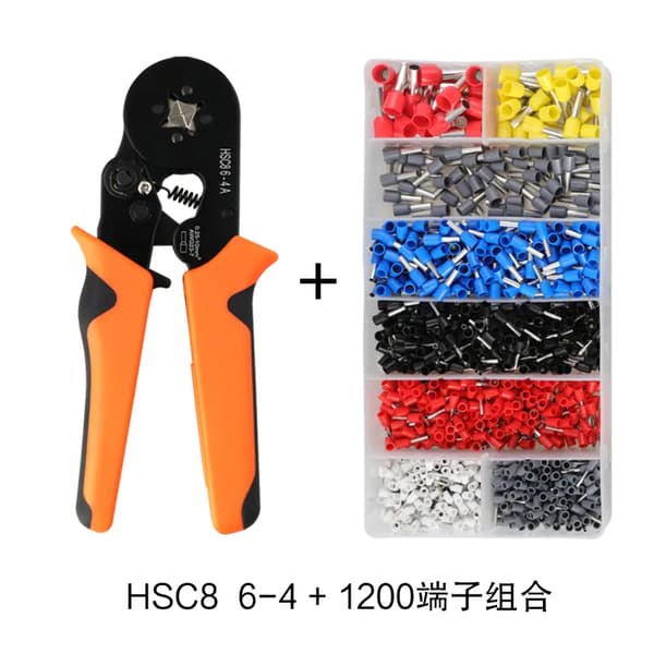 Automatic Cable Crimping Pliers 0.25-10 mm² with 1200 Ferrules 8 Sizes 621