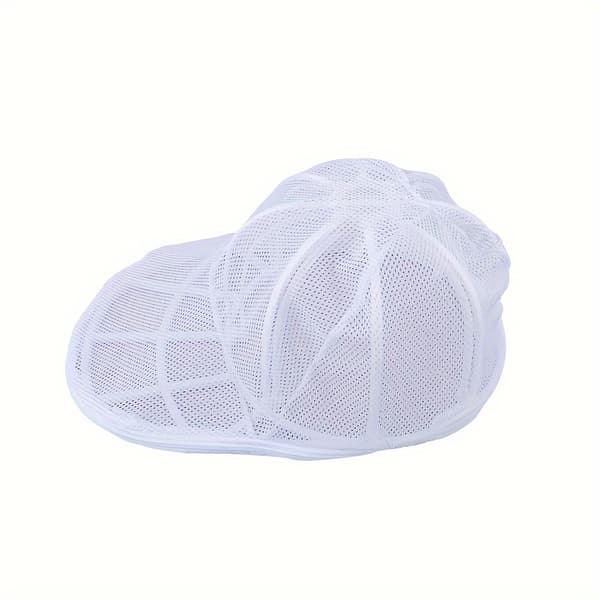 SUTNSCW Hat Washer with Zippered Polyester Mesh Laundry Bag - 2pcs Oval Shaped Cap Washing Protector for Machine Washing, Appliances