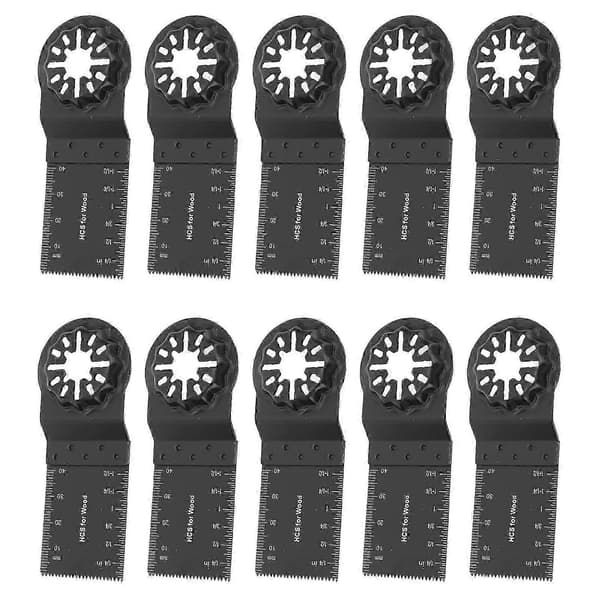 Oscillerende savklinger 10 stk Multiværktøjsklinger med Starlock-interface 34mm 40mm Skæredybde