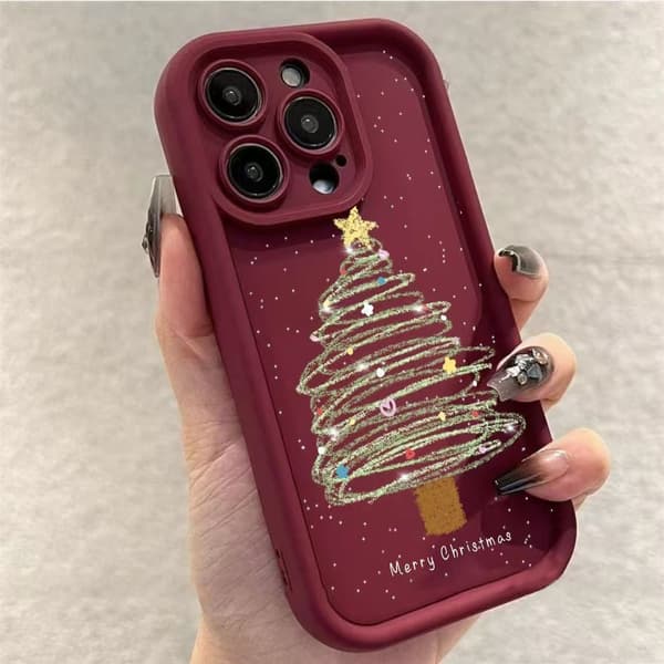 Juletre til iPhone 17 Pro Max mobildeksel Apple 15 anti-fall 14/13 Pro ny 16E