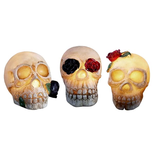 3x pääkallolyhdyt, koriste - Halloween multifärg multicolor