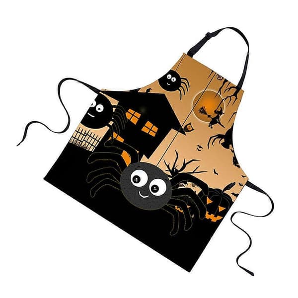 Halloween Kök Förkläde Klänning Vuxen Unisex Ärmlös Semesterpresent G