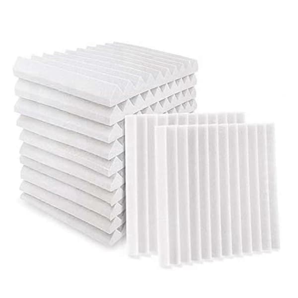 12 Pcs Acoustic Foam Panel, Studio Wedge Tile, Acoustic Foam Soundproof Pyramid Studio Treatment Wall Panel, etc, 2.5X30X30cm