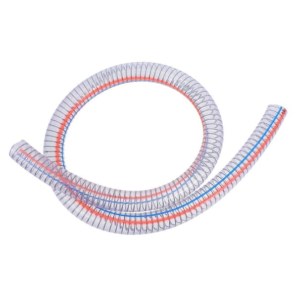 PVC Stålwirerør 19mm x 1m, Transparent Fleksibel Brændstofoverførselsslange, Hurtig Dræning for Væskesynlighed