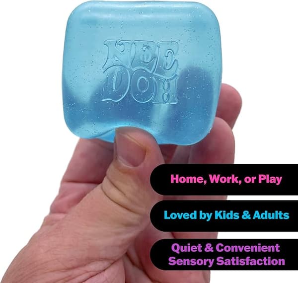 Schylling NeeDoh Nice Cube - Sensorinen puristuslelu erittäin kiinteällä puristuksella