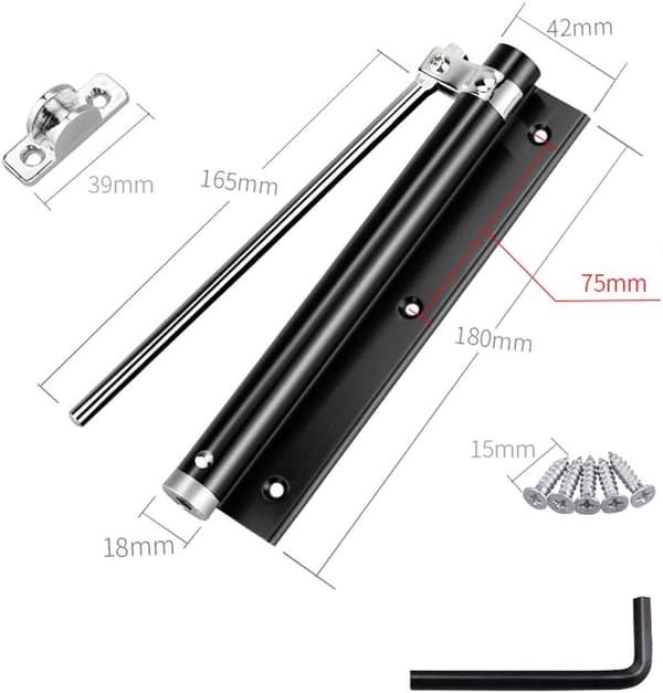 Dörrstängare, justerbar dörrstängare i aluminiumlegering