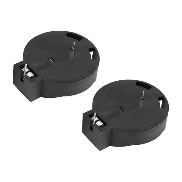 2 stk. CR2450 knapcellebatteriholder, 2-benet, sort