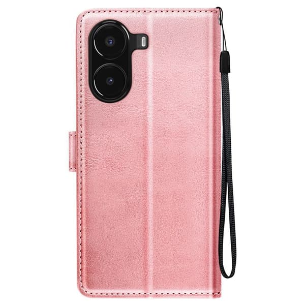 Kotelo Xiaomi Poco X7 Prolle - Ruusukulta Samppanja - Rannehihna - Videotuki - Lompakko