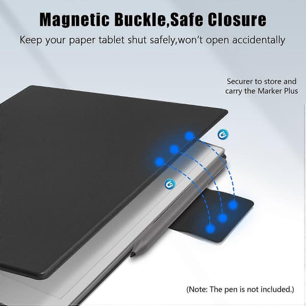 Protective Case for ReMarkable Paper Pro - PC PU Leather, Magnetic, Pen Holder, Auto Wake/Sleep Multicolo