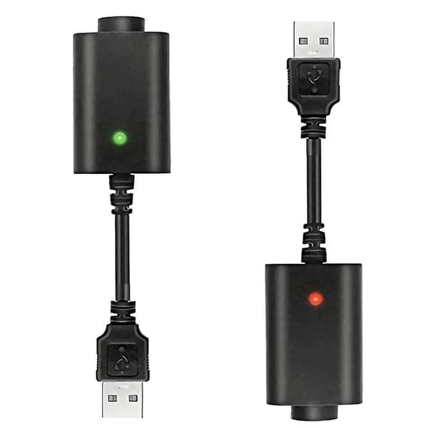 2x USB-opladningsadapter til 510 gevind overopladningsbeskyttelse oplader strømadapter