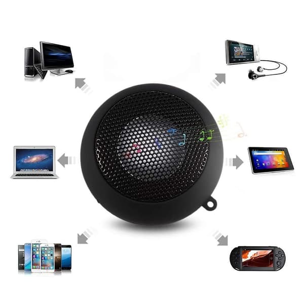 Mini Speaker Portable Rechargeable Travel Speaker with Aux Input Wired 3.5mm Headphone