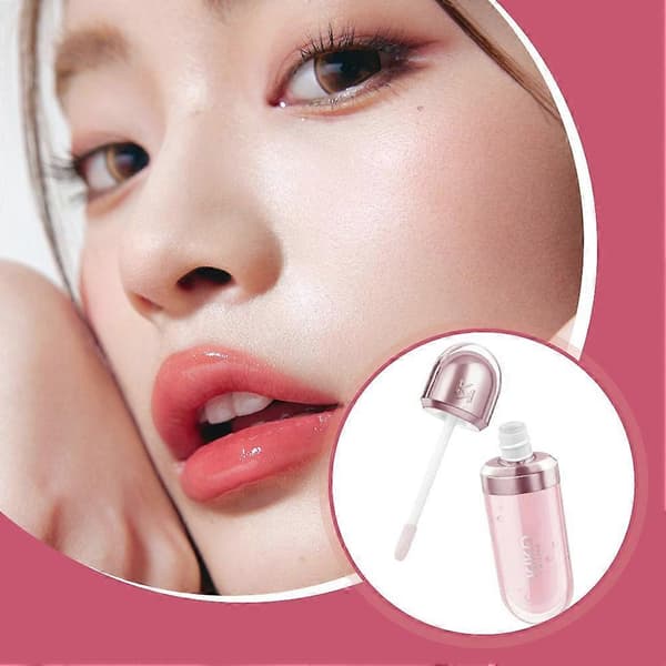 6,5 ml Lip Gloss with Mirror Effect and Milk Tea Tone, Moisturizing Transparent Gloss for Naturally Full Lips 45