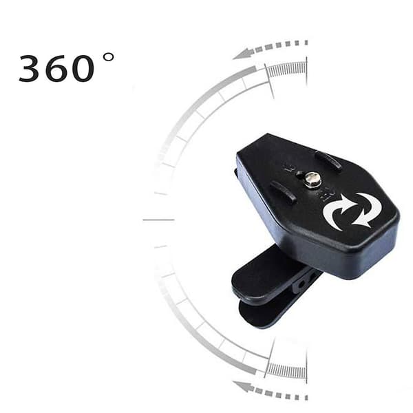 Clip-on LED-leselys for briller, 360 grader justerbart