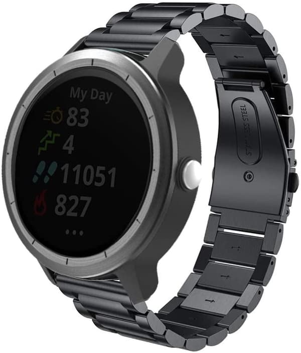 Garmin VivoActive 4 armbånd rustfrit stål Sort