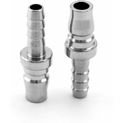 6 stk. luftkompressorstuds, 8 mm pneumatisk hurtigkobling han-hun (SH20+PH20)