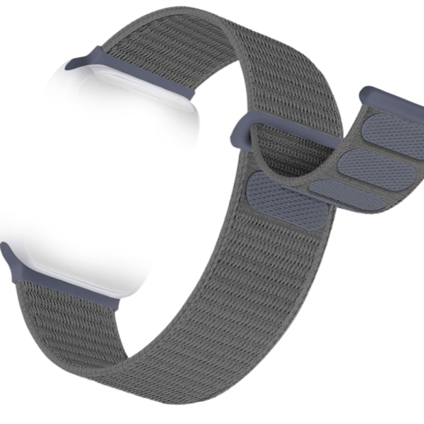 Nylon Loop Strap Compatible with Apple iWatch 38/40/41mm and 42/44/45/49mm with Adjustable Velcro Grey