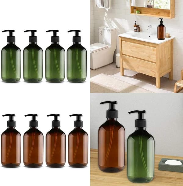 4 store tomme flasker Kapasitet 300 ML (grønn)
