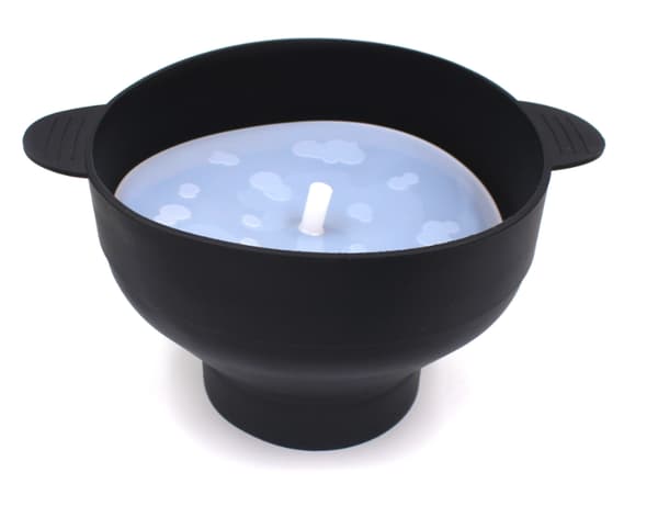 Hoppa-popcornskål av silikon, svart