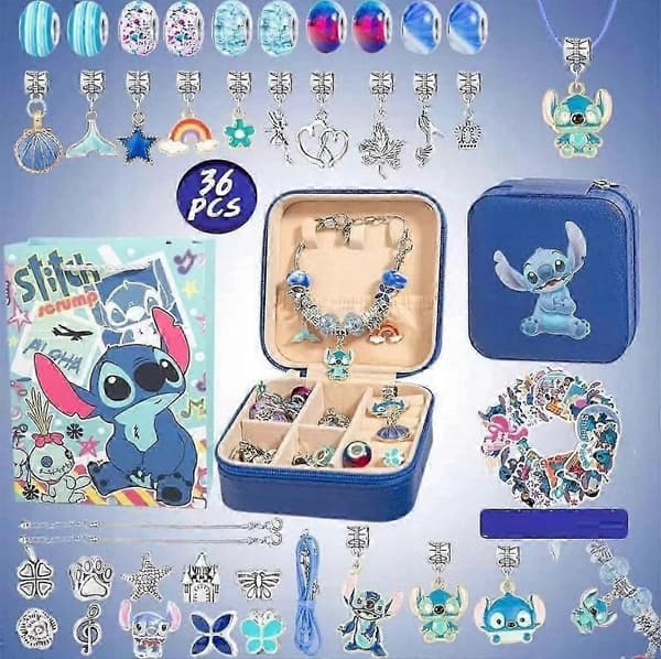 Perlesæt til at lave armbånd Charms Bead Lilo Stich