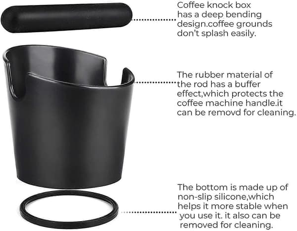 Kaffebankeboks med avtakbar stang og sklisikker base