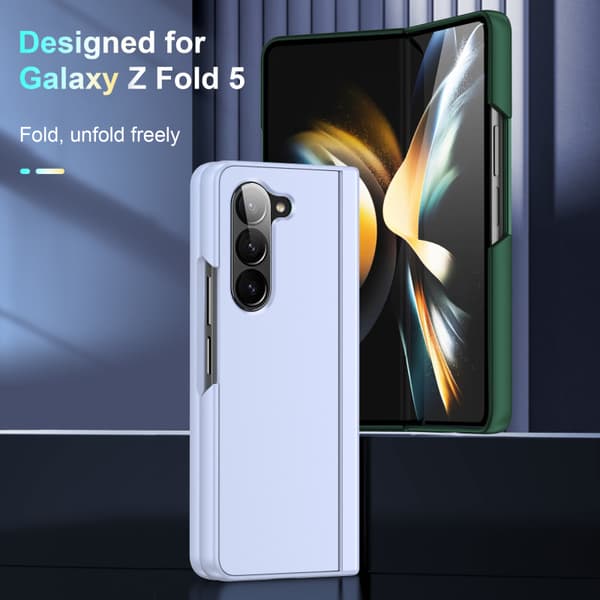 Compatible with Z Fold6, suitable for Samsung foldable screen phone case, invisible magnetic stand, anti-drop protective shell in dark green