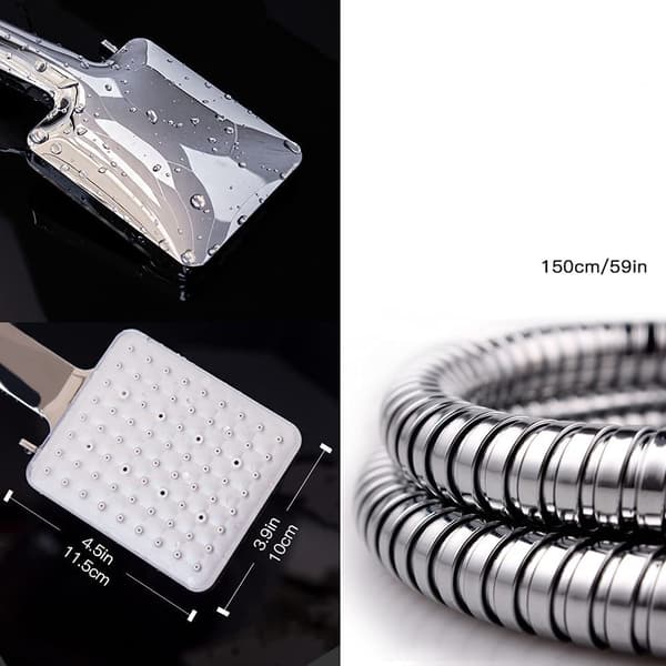 6-Function Shower Head for Bathroom, Equipped with a 1.5-Meter Hose