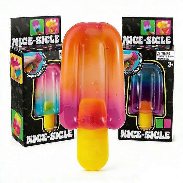 Is Squeeze Squishy Legetøj Gradient Farve Popsicle Design, Sommer Sensorisk Stresslindrende Fidget Legetøj, Perfekt til Påskekurve, Festgaver &...