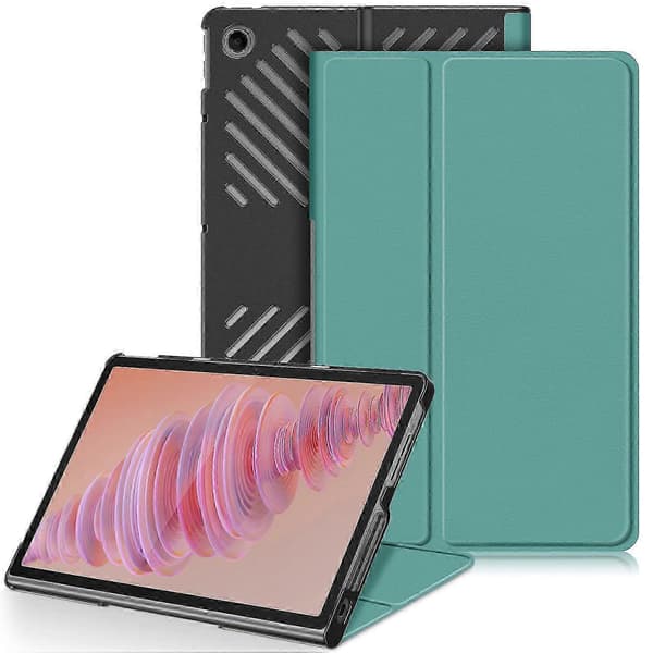 Etui til Lenovo Tab Plus 11,5-tommer TB351FU med varmeafledende læderstativ - Sort mørkegrå