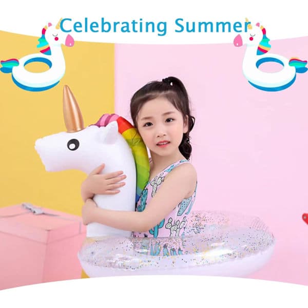 Sommer oppustelig badering pool float, oppustelig pool float - sød glitter badering badelegetøj til børn