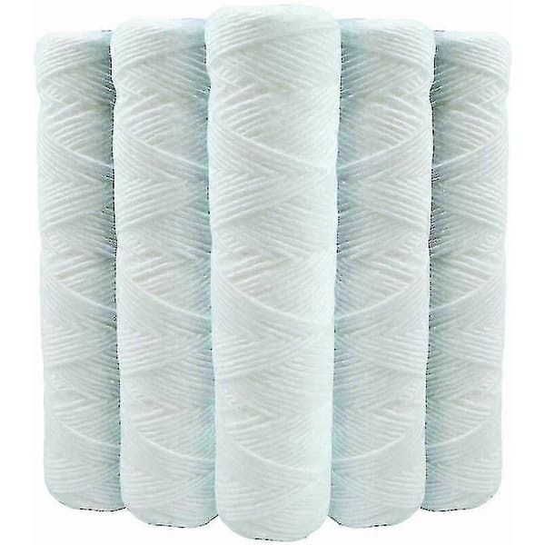 5 Micron String Wound Cotton Filter Polypropylene, 5-pack
