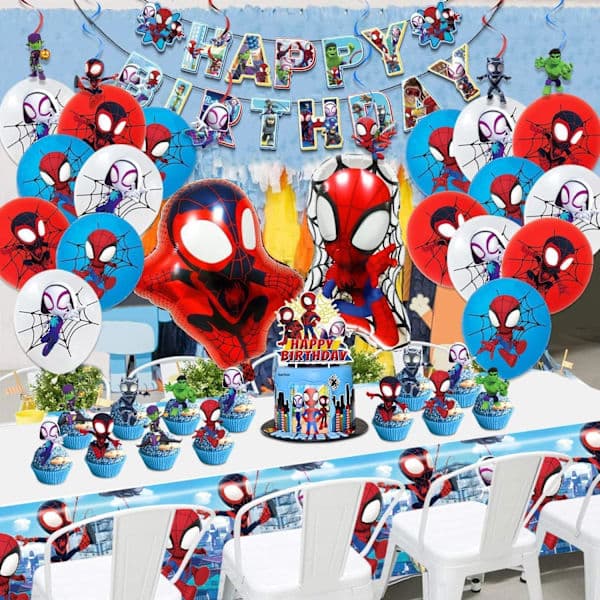 Spiderman Fødselsdagsfest Dekorationssæt