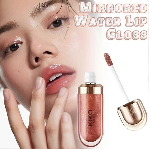 6,5 ml Lip Gloss with Mirror Effect and Milk Tea Tone, Moisturizing Transparent Gloss for Naturally Full Lips 45