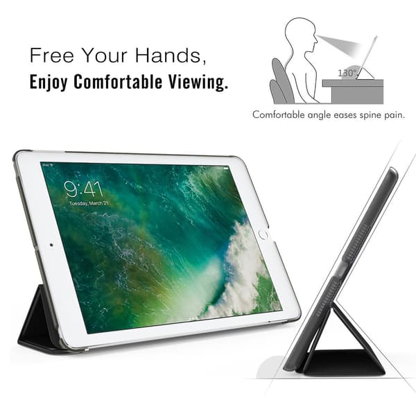 iPad-etui til iPad Air 1/iPad Air 2/Ny iPad 9.7\" Sort