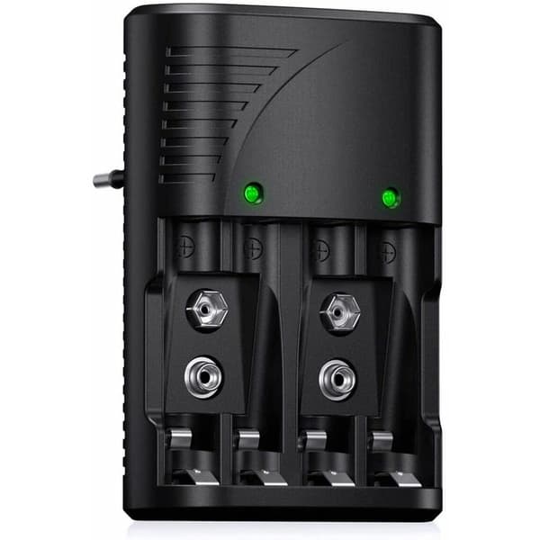 Universal SR AA/AAA/9V batterioplader, 6802 hurtigoplader