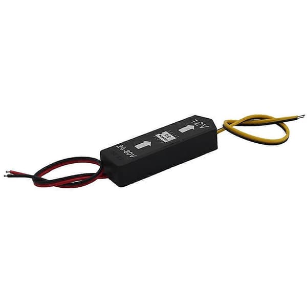 DC 12V 24V-80V Step Down Konverter, Sort Plast Spændingsregulator til Elektrisk Scooter Modificeret Tilbehør, Kompatibel med 12V-80V DC Systemer