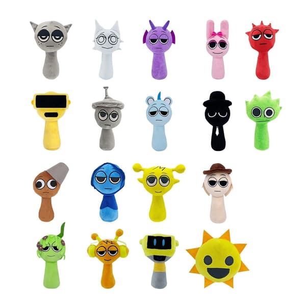Incredibox sprunki Blødt legetøj (23 cm) Julegave Grå