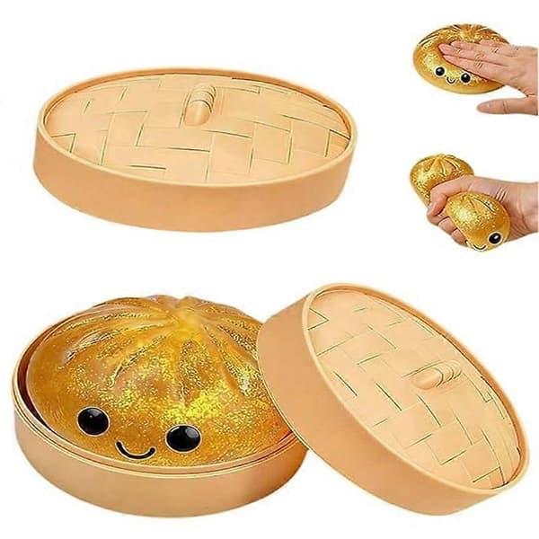 Dumpling Squishies Legetøj, Kæmpe Glitter Dumpling, Farverige Dumplings Stressbolde Fidget Sensorisk Legetøj, Klem Dejbold Stresslindrende Håndlegetøj...