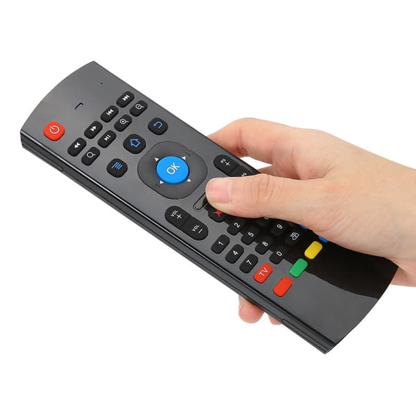 Double-sided Air Mouse Motion-Sensitive Remote Control 2.4G Wireless Keyboard for Computer Black