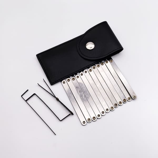 17 Piece Locksmith Stainless Steel Lock Pick Set Practice Lock Tools Lock Picking for Beginners