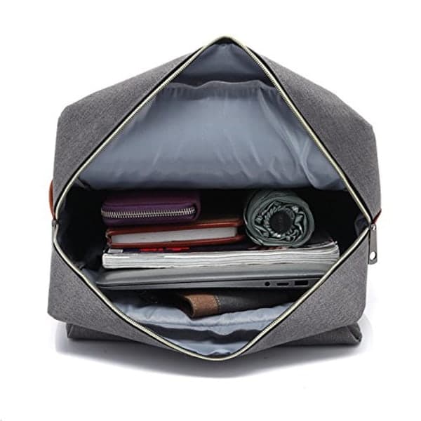 Unisex Lærred Rygsæk Laptop Skoletaske Tilbage til Skole