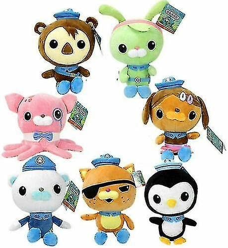 8' Octonauts Octo Glow Crew Pack Barnacles Kwazii Peso Pehmonukke Lasten Lahja Barnacles