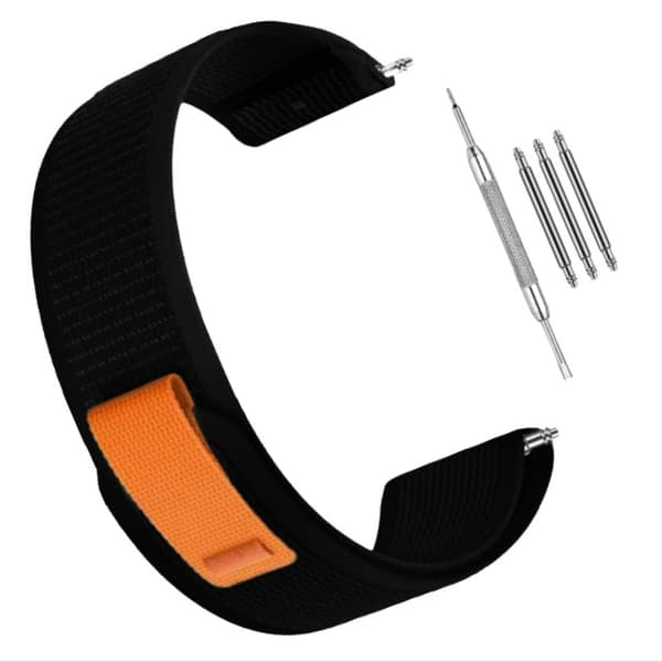 Garmin-compatible nylon strap 22mm - Forerunner 245/255/265M Black