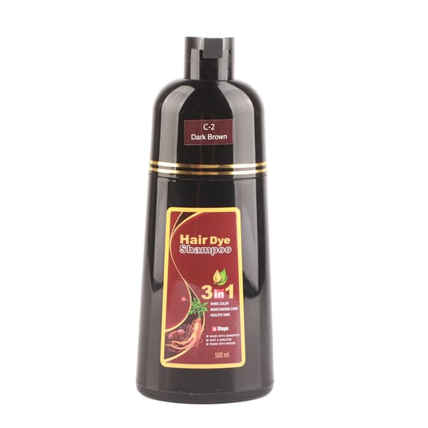 500 ml Hårfarveshampoo Urtebaseret Hårfarveshampoo til Mænd og Kvinder