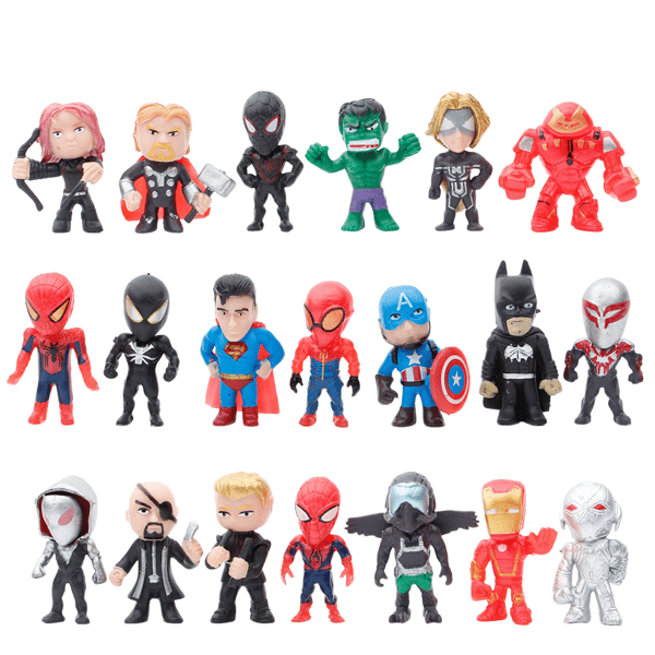 Marvel Spider-Man og venner dukkelekesett - 20 stykker for barn 3 år og eldre
