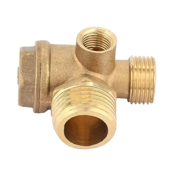 1 Trevägs kompressor backventil direktanslutning, kompressor backventil, ventilport: 20mm 16mm 10mm Yellow